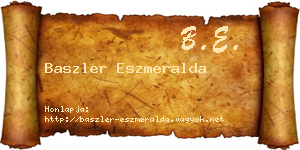 Baszler Eszmeralda névjegykártya